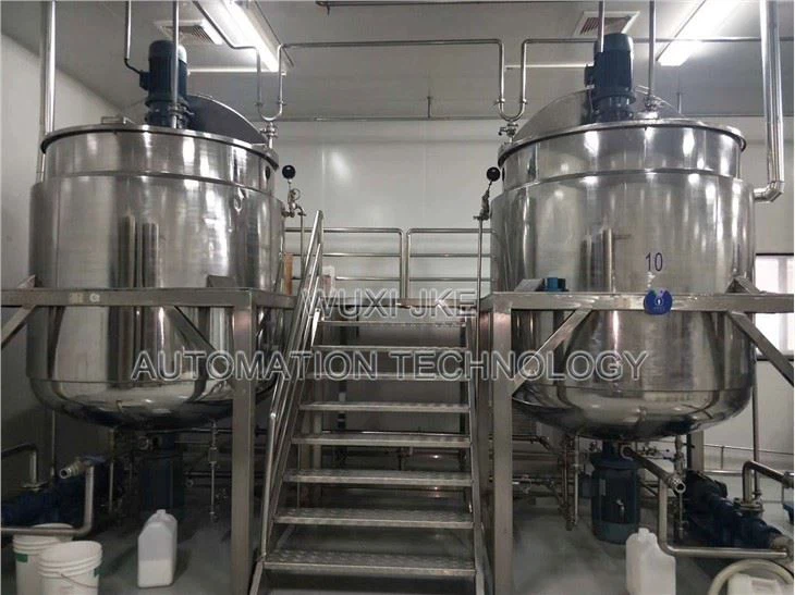 Réservoir de mélange d'acier inoxydable, réservoir de mélange de veste de chaleur fraîche de mélangeur de gel liquide, réservoir de mélange